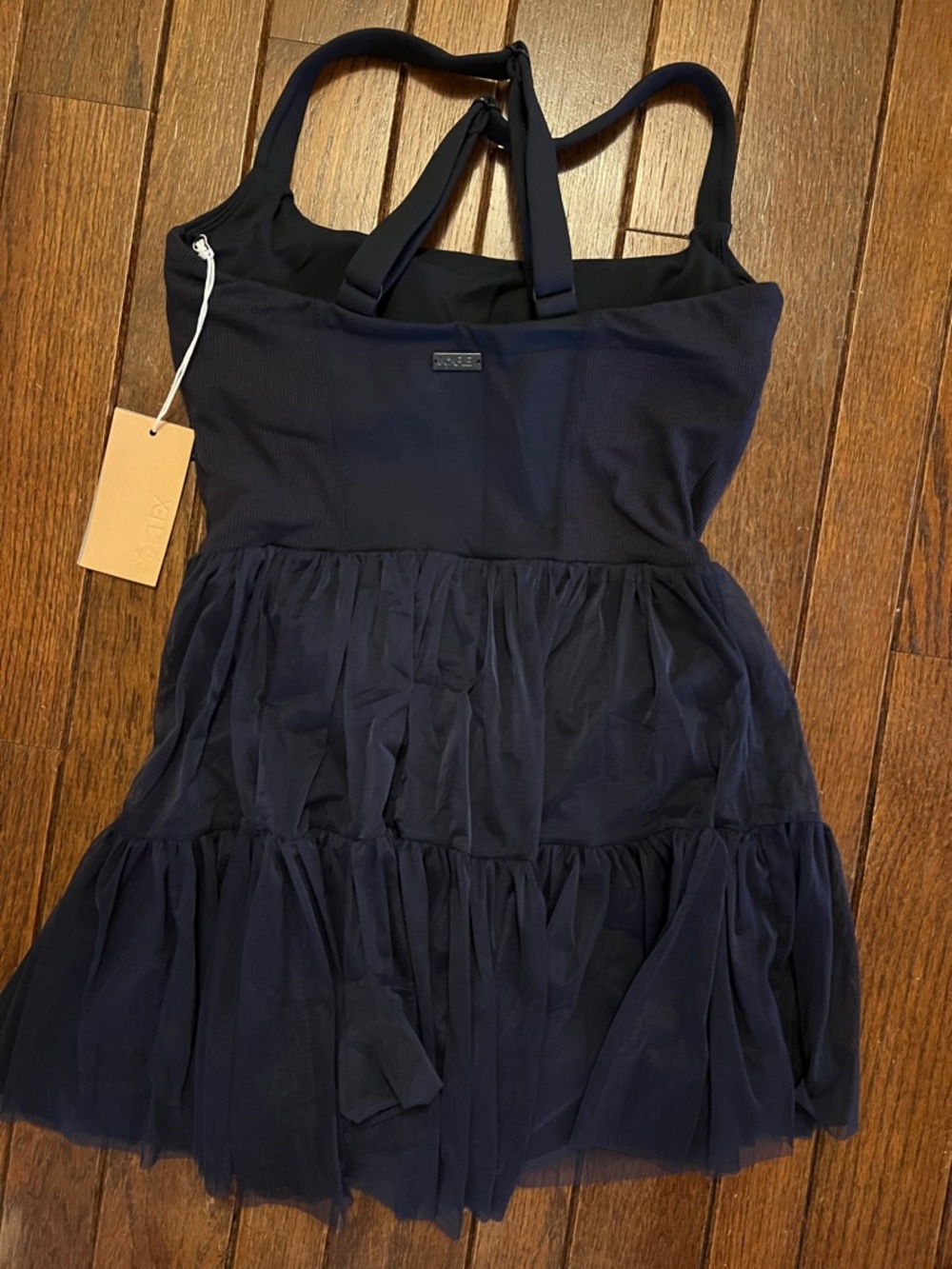 POPFLEX Smoky Navy Corset Pirouette Dress Size Small NWT - Picture 5 of 5